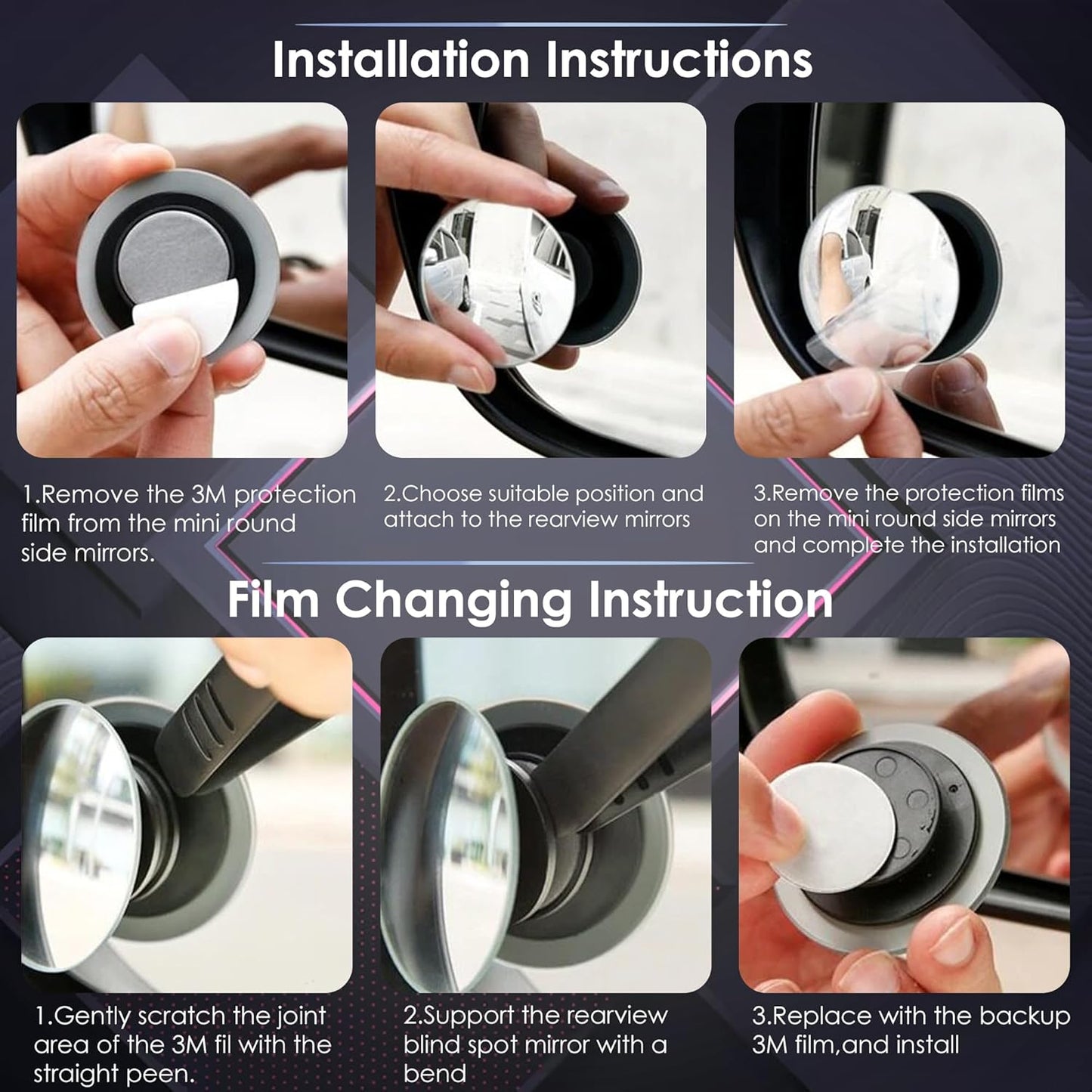 360° Blind Spot Mirror – Avoid Accidents & Drive Safer (Pair Pack)