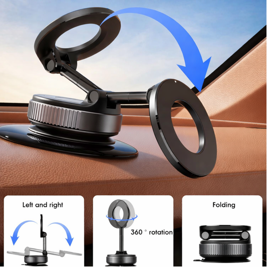 Magnetic Car Phone Holder 360° | Strong Suction MagSafe Mount