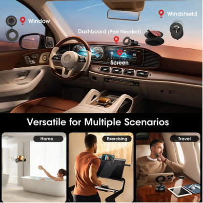 Magnetic Car Phone Holder 360° | Strong Suction MagSafe Mount
