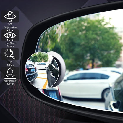 360° Blind Spot Mirror – Avoid Accidents & Drive Safer (Pair Pack)