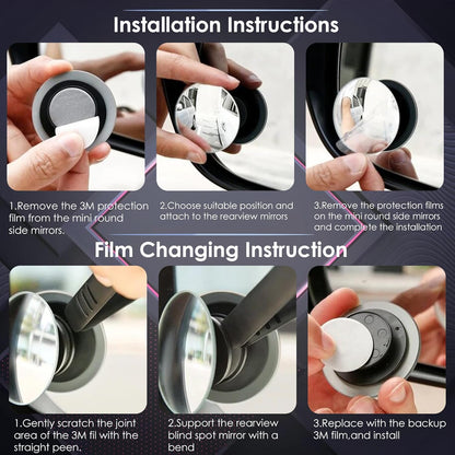360° Blind Spot Mirror – Avoid Accidents & Drive Safer (Pair Pack)