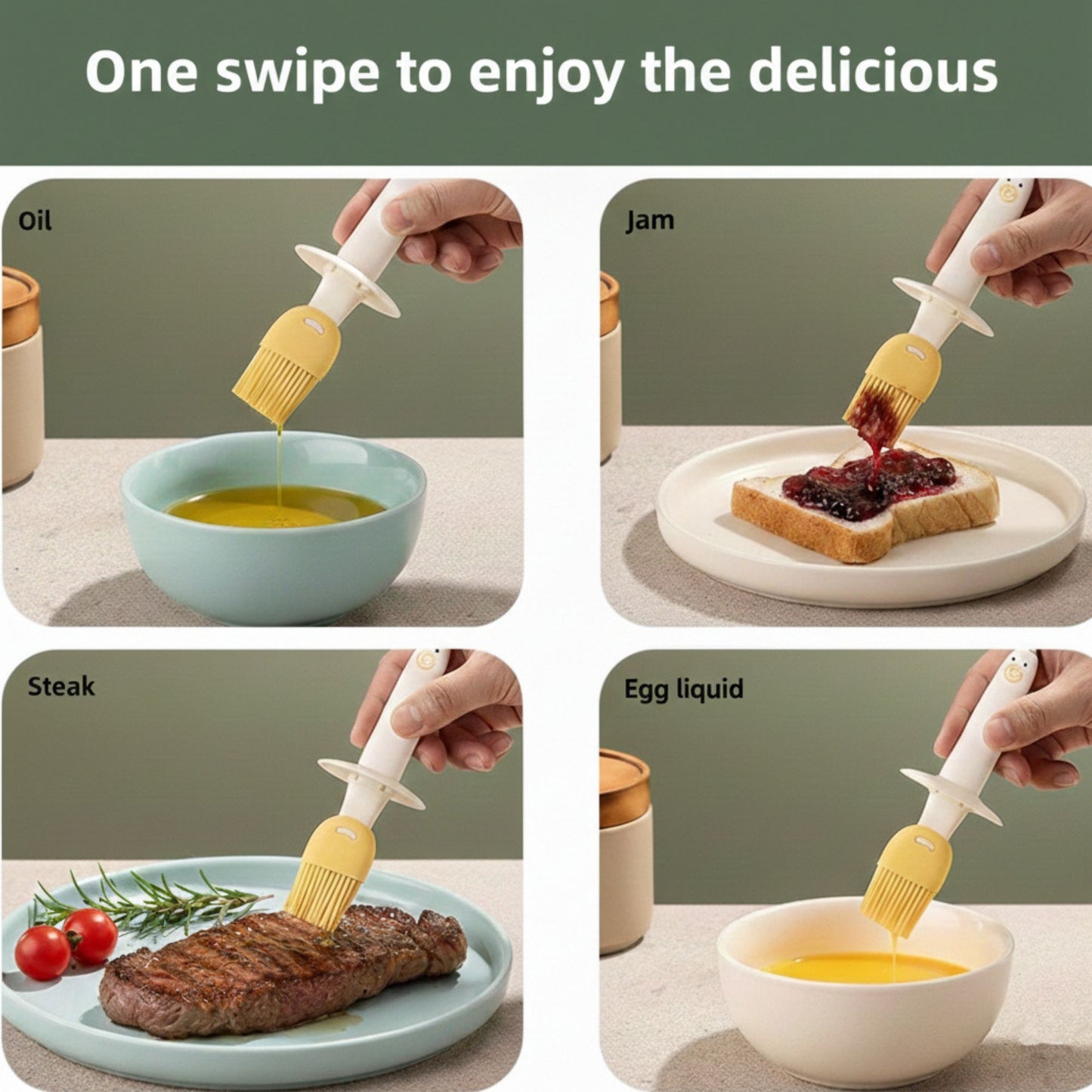 Oil Dispenser Bottle with Brush | Leak-Proof, No-Drip Oil Pourer | Kitchen Oil, Sauce & Vinegar Dispenser