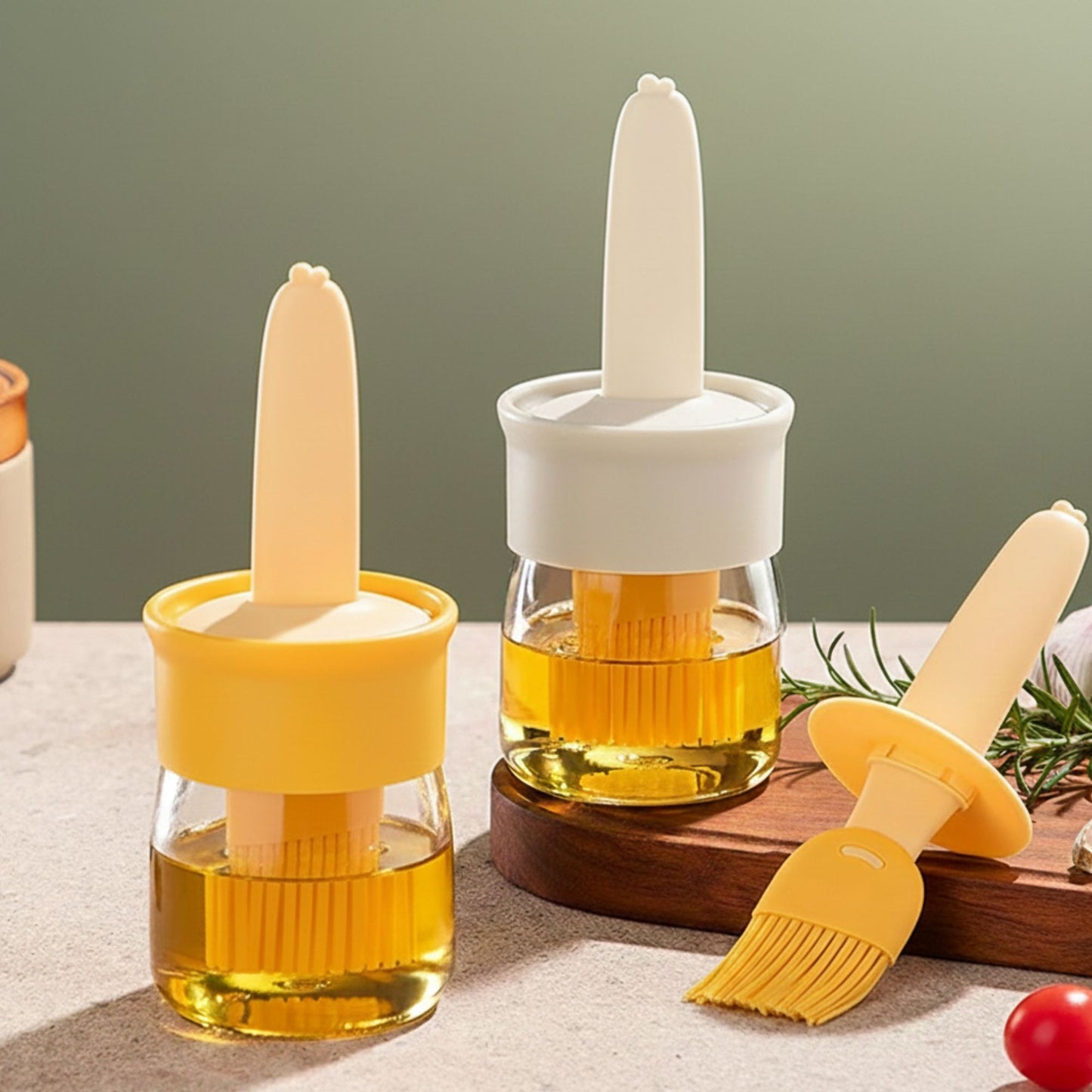 Oil Dispenser Bottle with Brush | Leak-Proof, No-Drip Oil Pourer | Kitchen Oil, Sauce & Vinegar Dispenser