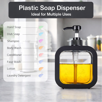 Soap Dispenser Set of 2 | Refillable Liquid Pump Bottles | Modern Design for Kitchen & Bathroom