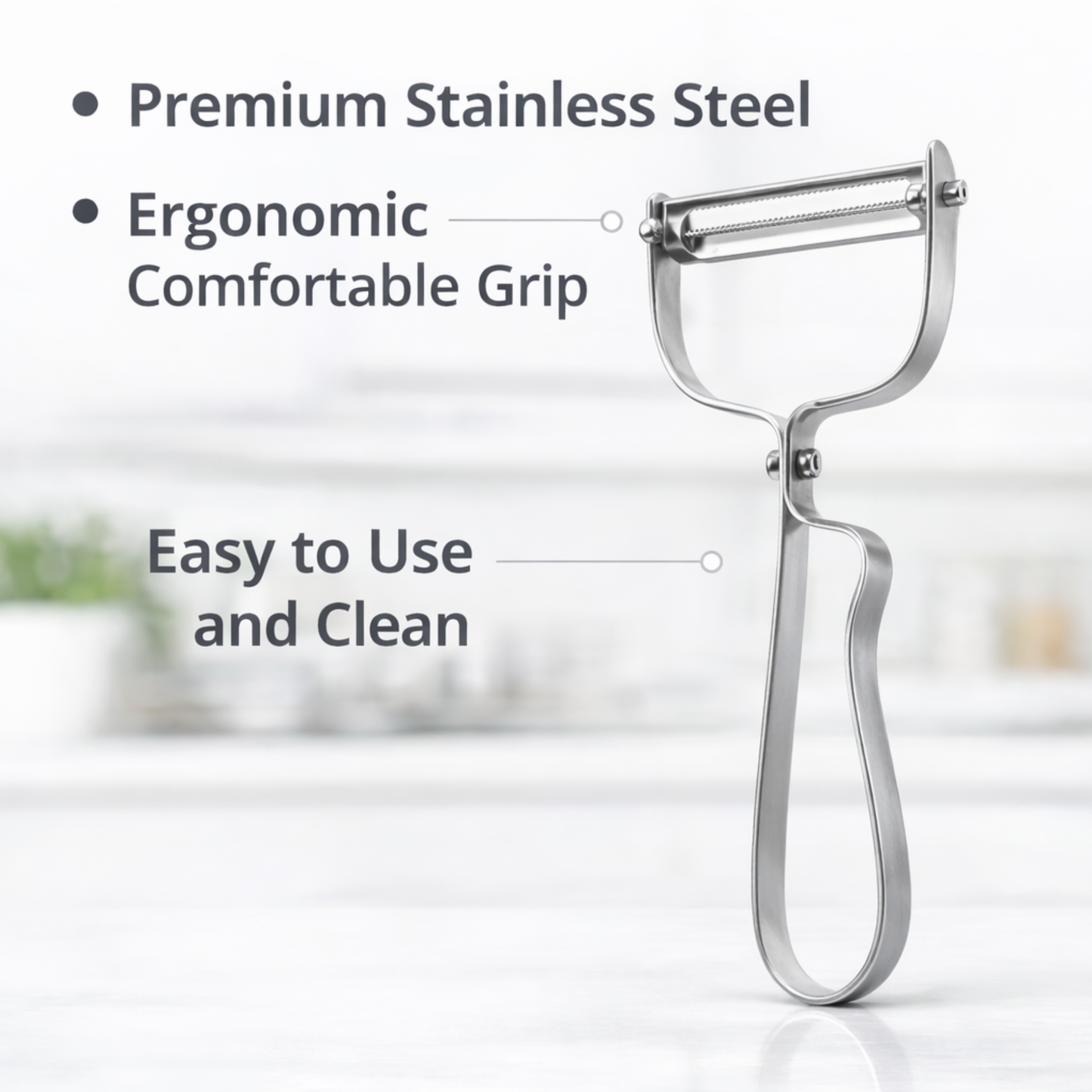 3-in-1 Vegetable Peeler & Julienne Cutter | Stainless Steel Peeler for Potato, Carrot & Cucumber Slicer
