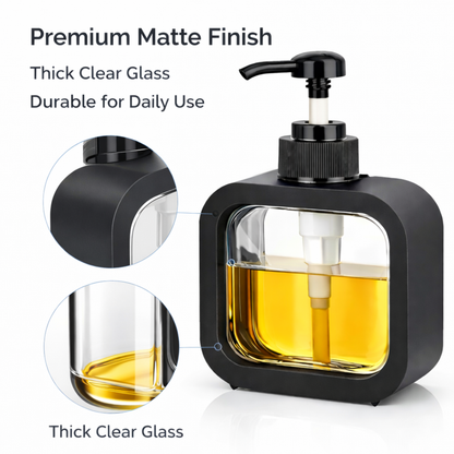 Soap Dispenser Set of 2 | Refillable Liquid Pump Bottles | Modern Design for Kitchen & Bathroom