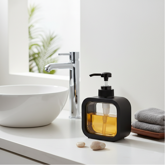 Soap Dispenser Set of 2 | Refillable Liquid Pump Bottles | Modern Design for Kitchen & Bathroom