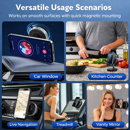 Magnetic Car Phone Holder 360° | Strong Suction MagSafe Mount
