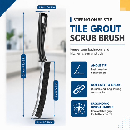 Gap Cleaning Brush Pack of 3 | Hard Bristle Crevice Brush | Tile Gap, Kitchen, Bathroom & Corner Cleaning Tool