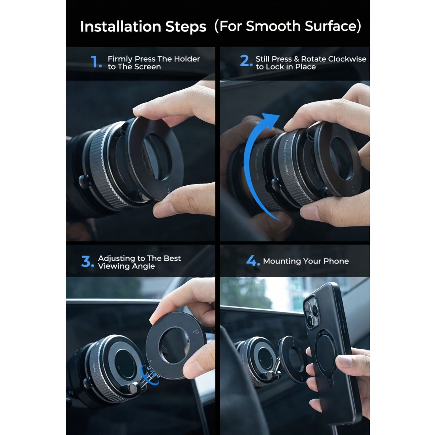 Magnetic Car Phone Holder 360° | Strong Suction MagSafe Mount