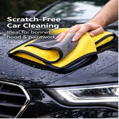 Microfiber Cleaning Cloth Pack of 3 | Lint-Free, Ultra Soft | Car, Glass, Screen & Kitchen (30×38 cm)