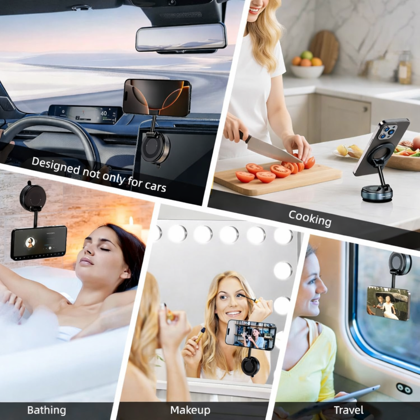 Magnetic Car Phone Holder 360° | Strong Suction MagSafe Mount