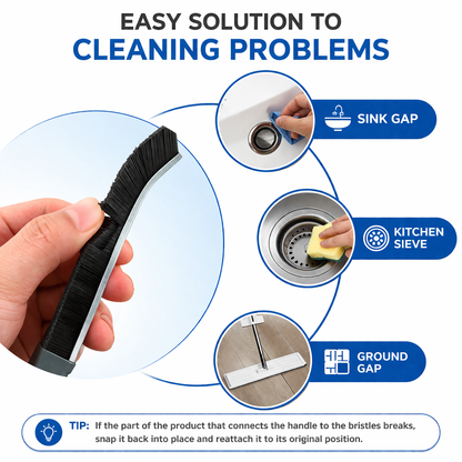 Gap Cleaning Brush Pack of 3 | Hard Bristle Crevice Brush | Tile Gap, Kitchen, Bathroom & Corner Cleaning Tool
